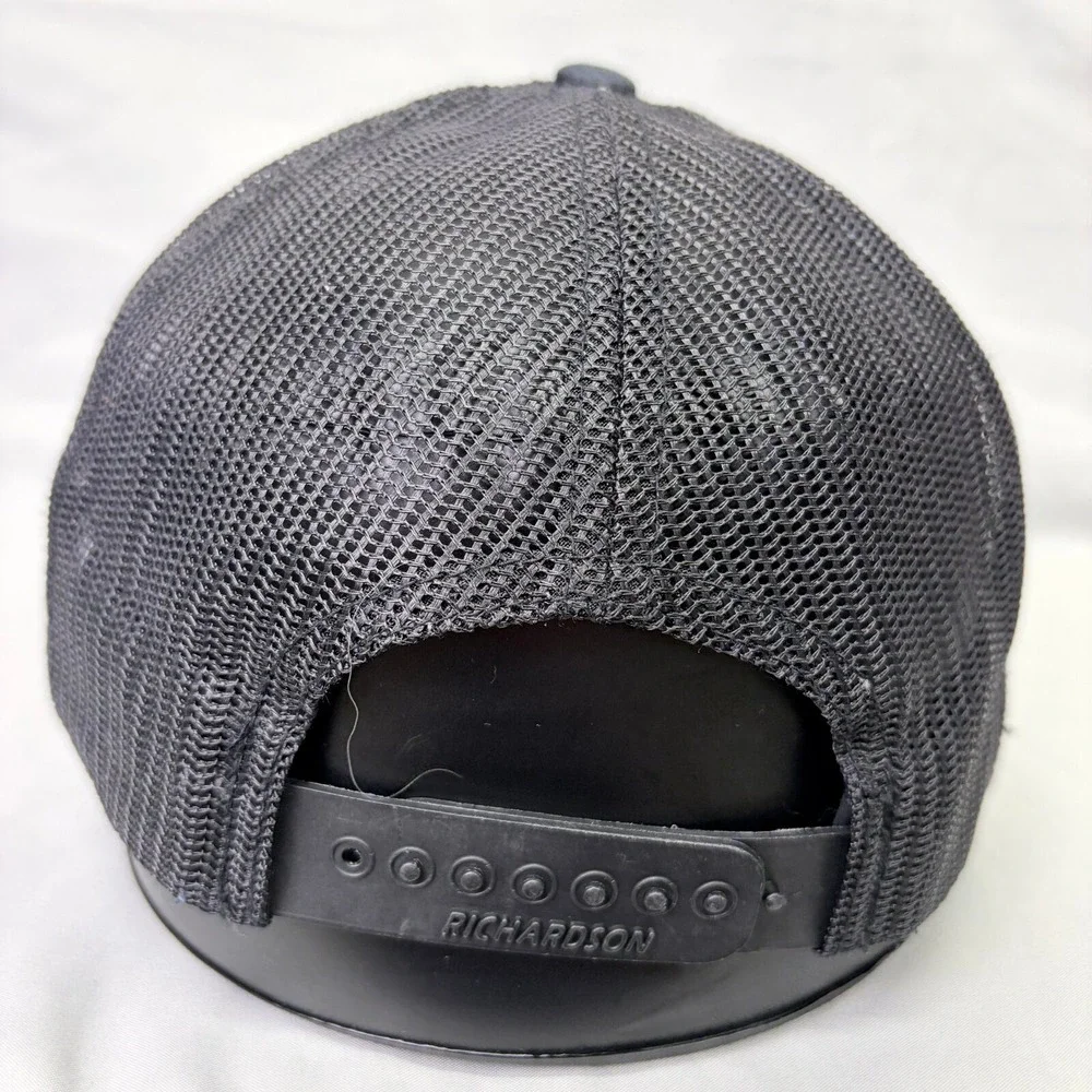 Richardson Hat Equipment Share Trucker Mens MD/LG Black Mesh Snapback